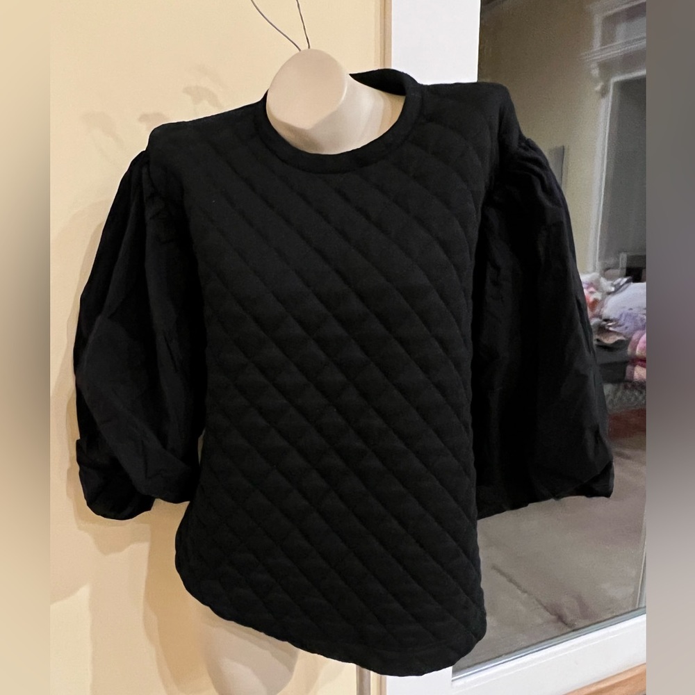 Zara quilts fronts top with ballon’s sleeves